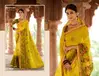 Ramrasiya Mor Chhadi Weaving Printed Chiffon Silk Saree Catalog
